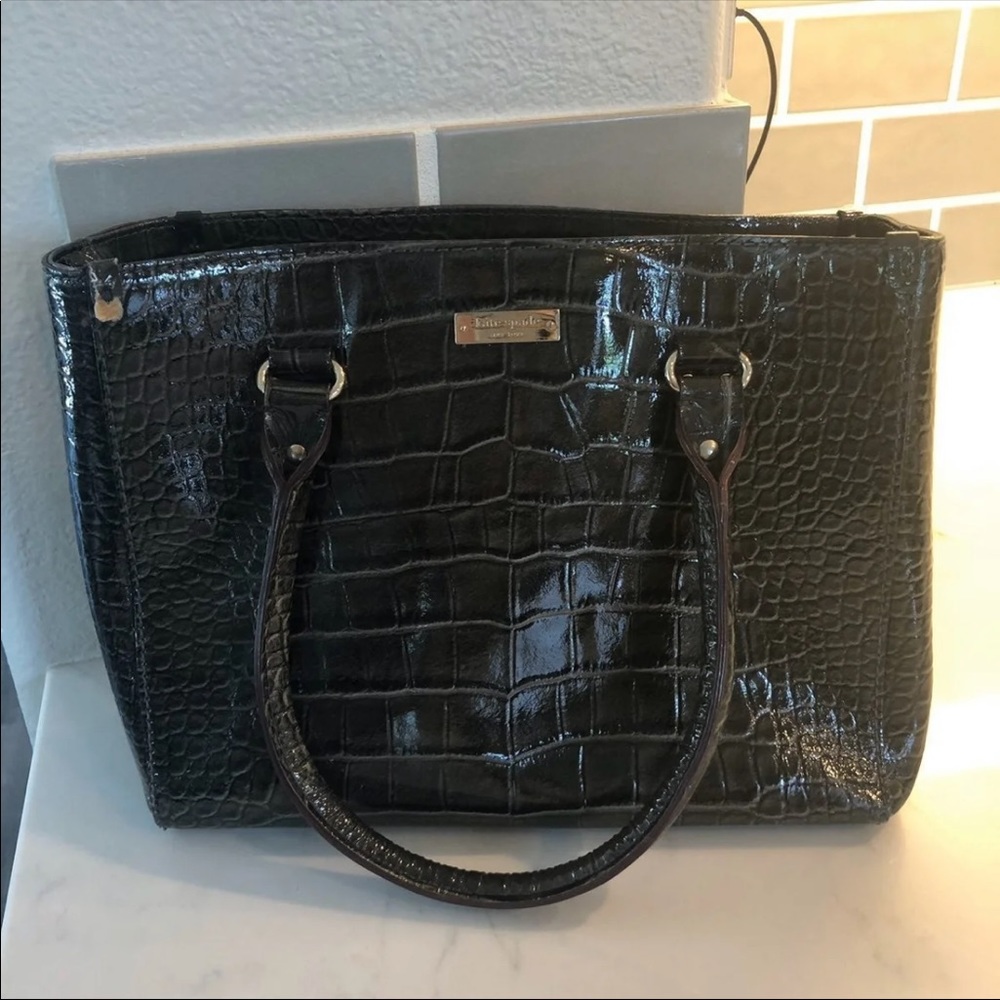 Kate Spade Black Crocodile Purse